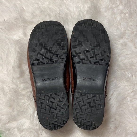 Lands End cognac Brown Clogs mules size 9 - Picture 7 of 7